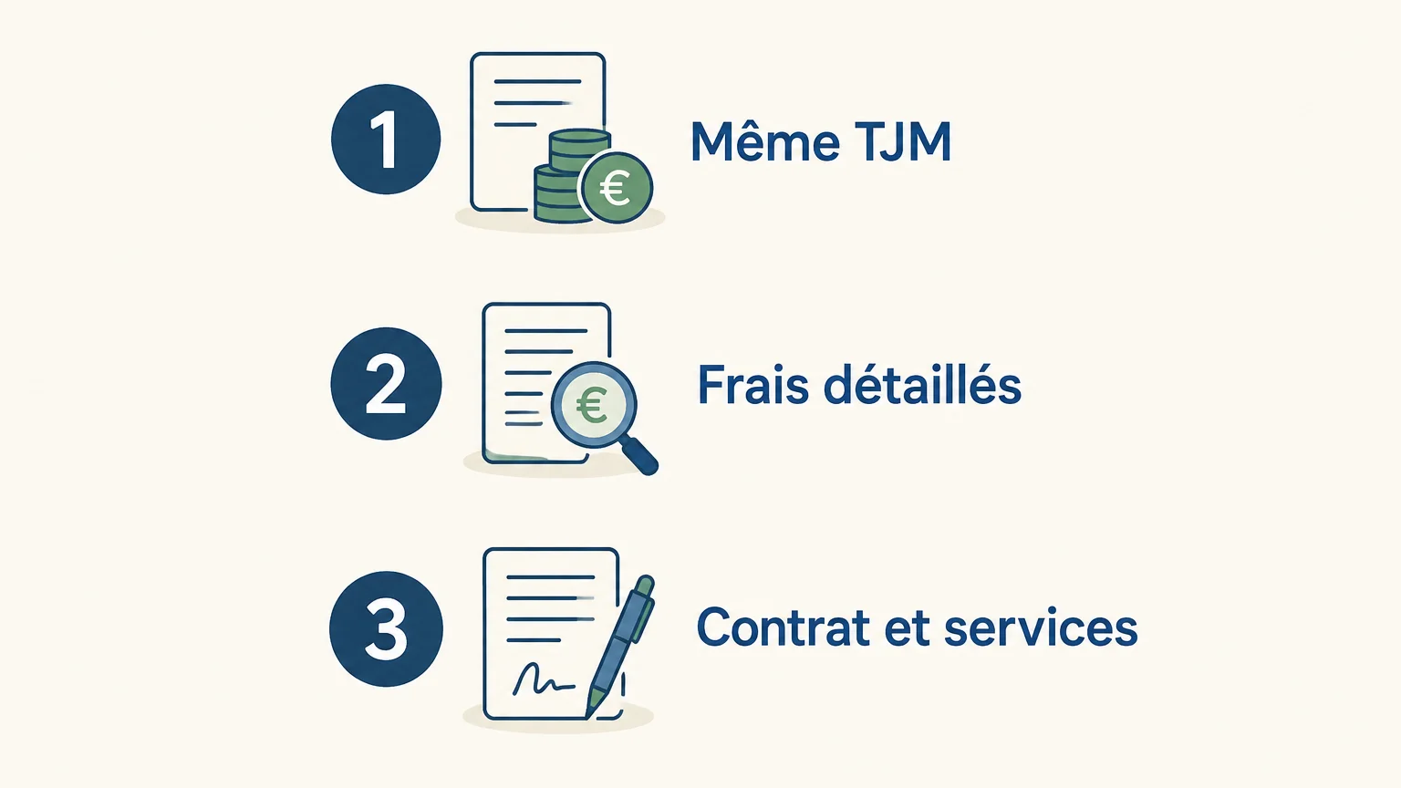 Checklist des éléments à comparer avant de choisir une société de portage